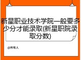 新星职业技术学院一般要多少分才能录取(新星职院录取分数)