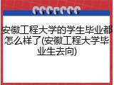 安徽工程大学的学生毕业都怎么样了(安徽工程大学毕业生去向)