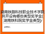 湖南铁路科技职业技术学院共开设有哪些类型奖学金(湖南铁科院奖学金类型)
