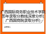 广西国际商务职业技术学院历年录取分数线深度分析(广西国商院录取分析)