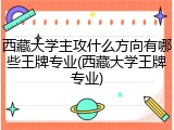 西藏大学主攻什么方向有哪些王牌专业(西藏大学王牌专业)