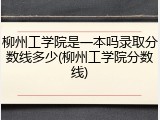 柳州工学院是一本吗录取分数线多少(柳州工学院分数线)