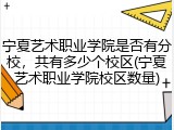 宁夏艺术职业学院是否有分校，共有多少个校区(宁夏艺术职业学院校区数量)