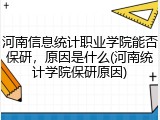 河南信息统计职业学院能否保研，原因是什么(河南统计学院保研原因)