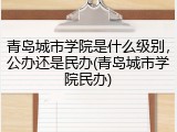青岛城市学院是什么级别，公办还是民办(青岛城市学院民办)
