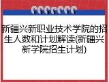 新疆兴新职业技术学院的招生人数和计划解读(新疆兴新学院招生计划)