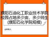 濮阳石油化工职业技术学院校园占地多少亩，多少师生(濮阳石化学院规模)