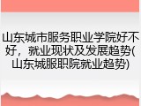山东城市服务职业学院好不好，就业现状及发展趋势(山东城服职院就业趋势)