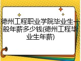 德州工程职业学院毕业生一般年薪多少钱(德州工程毕业生年薪)