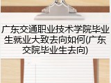 广东交通职业技术学院毕业生就业大致去向如何(广东交院毕业生去向)