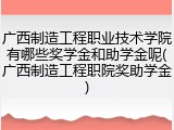广西制造工程职业技术学院有哪些奖学金和助学金呢(广西制造工程职院奖助学金)