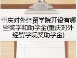 重庆对外经贸学院开设有哪些奖学和助学金(重庆对外经贸学院奖助学金)