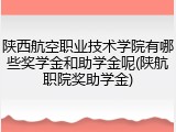 陕西航空职业技术学院有哪些奖学金和助学金呢(陕航职院奖助学金)