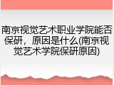 南京视觉艺术职业学院能否保研，原因是什么(南京视觉艺术学院保研原因)