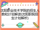 沈阳职业技术学院的招生人数和计划解读(沈阳职院招生计划解析)