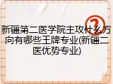 新疆第二医学院主攻什么方向有哪些王牌专业(新疆二医优势专业)