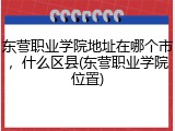 东营职业学院地址在哪个市，什么区县(东营职业学院位置)