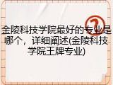 金陵科技学院最好的专业是哪个，详细阐述(金陵科技学院王牌专业)
