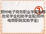 郑州电子商务职业学院有哪些奖学金和助学金呢(郑州电商职院奖助学金)