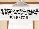 青海民族大学哪些专业就业前景好，为什么(青海民大就业优势专业)