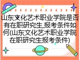 山东文化艺术职业学院是否有在职研究生,报考条件如何(山东文化艺术职业学院在职研究生报考条件)