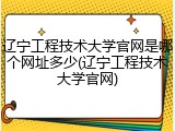 辽宁工程技术大学官网是哪个网址多少(辽宁工程技术大学官网)