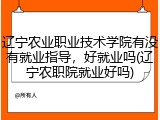 辽宁农业职业技术学院有没有就业指导，好就业吗(辽宁农职院就业好吗)