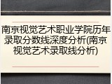 南京视觉艺术职业学院历年录取分数线深度分析(南京视觉艺术录取线分析)