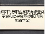 绵阳飞行职业学院有哪些奖学金和助学金呢(绵阳飞院奖助学金)