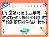 山东圣翰财贸职业学院一年财政拨款大概多少钱(山东圣翰财贸职业学院年拨款)