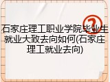石家庄理工职业学院毕业生就业大致去向如何(石家庄理工就业去向)