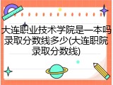 大连职业技术学院是一本吗录取分数线多少(大连职院录取分数线)