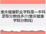 重庆健康职业学院是一本吗录取分数线多少(重庆健康学院分数线)