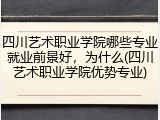四川艺术职业学院哪些专业就业前景好，为什么(四川艺术职业学院优势专业)