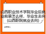 山西职业技术学院毕业后就业前景怎么样，毕业生去向(山西职院就业去向)