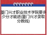 厦门兴才职业技术学院要多少分才能进(厦门兴才录取分数线)
