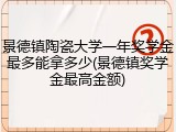 景德镇陶瓷大学一年奖学金最多能拿多少(景德镇奖学金最高金额)