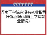 河南工学院有没有就业指导，好就业吗(河南工学院就业情况)