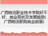 广西物流职业技术学院好不好，就业现状及发展趋势(广西物流职院就业前景)