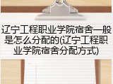 辽宁工程职业学院宿舍一般是怎么分配的(辽宁工程职业学院宿舍分配方式)