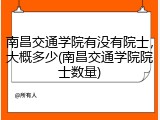 南昌交通学院有没有院士，大概多少(南昌交通学院院士数量)