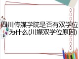 四川传媒学院是否有双学位，为什么(川媒双学位原因)