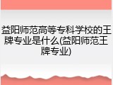 益阳师范高等专科学校的王牌专业是什么(益阳师范王牌专业)