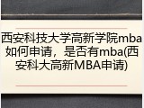西安科技大学高新学院mba如何申请，是否有mba(西安科大高新MBA申请)