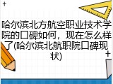 哈尔滨北方航空职业技术学院的口碑如何，现在怎么样了(哈尔滨北航职院口碑现状)