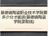 景德镇陶瓷职业技术学院要多少分才能进(景德镇陶瓷学院录取线)