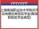 上海南湖职业技术学院共开设有哪些类型奖学金(南湖职院奖学金类型)
