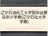 辽宁石油化工大学到毕业要花多少学费(辽宁石化大学学费)