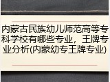 内蒙古民族幼儿师范高等专科学校有哪些专业，王牌专业分析(内蒙幼专王牌专业)