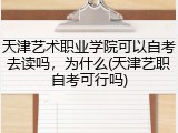天津艺术职业学院可以自考去读吗，为什么(天津艺职自考可行吗)